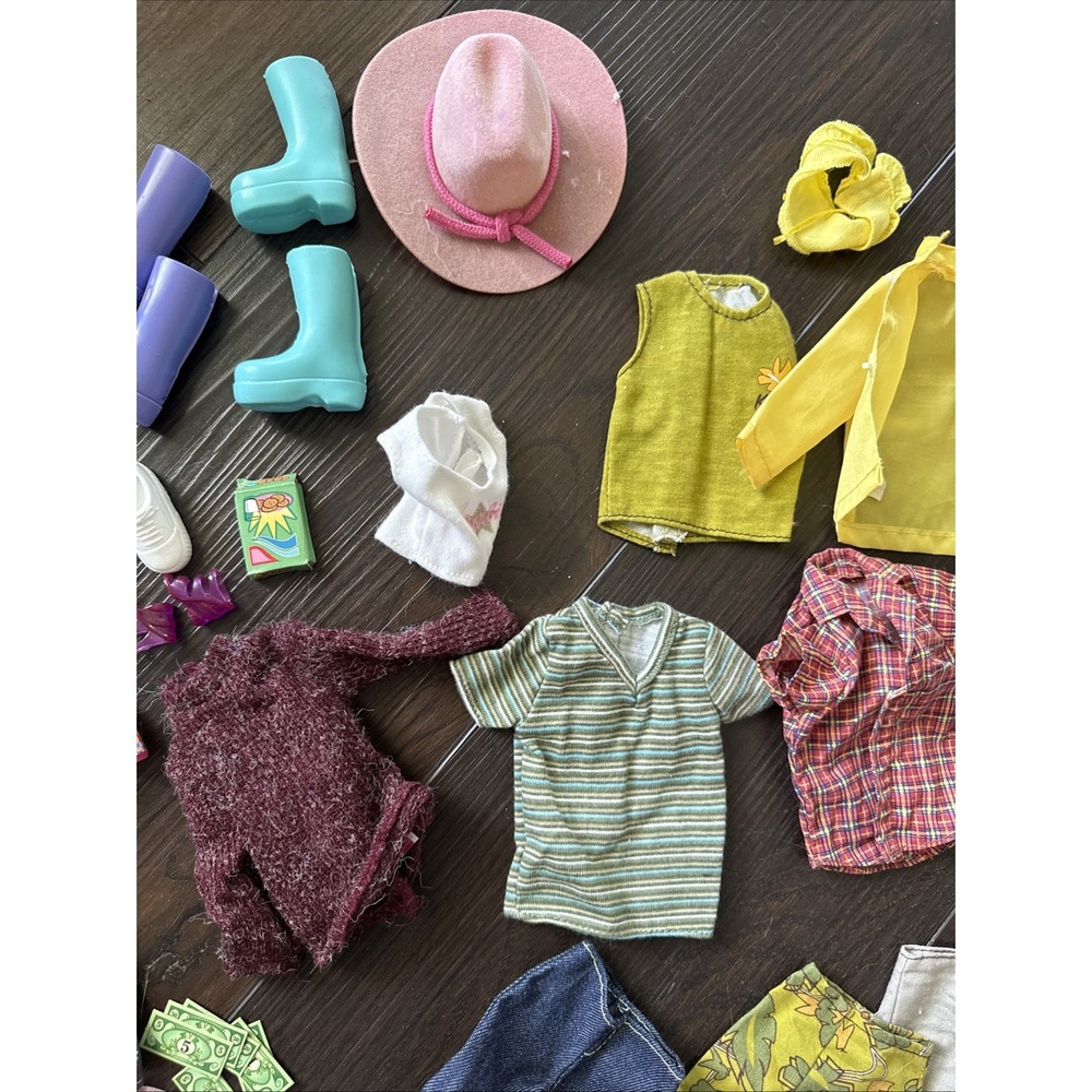 Huge 2000s Barbie & Ken Doll Clothes Lot Shoes Dresses Y2K Fashion Accessories - Picture 4 of 10